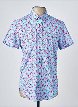 Chemise manches courtes coupe cintrée bleu CAMBERABERO homme