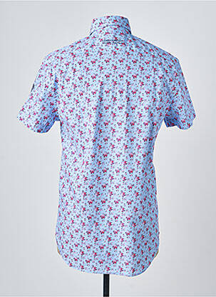 Chemise manches courtes coupe cintrée bleu CAMBERABERO homme