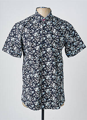 Chemise manches courtes coupe cintrée bleu CAMBERABERO homme