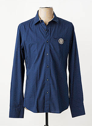 Chemise manches longues poignets boutonnés bleu CAMBERABERO homme