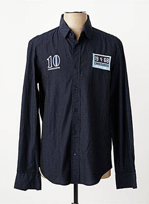 Chemise manches longues poignets boutonnés bleu CAMBERABERO homme