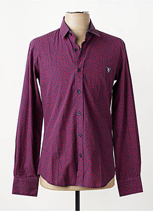 Chemise manches longues imprimé fleurs rouge CAMBERABERO homme