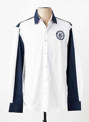 Chemise manches longues poignets boutonnés blanc CAMBERABERO homme