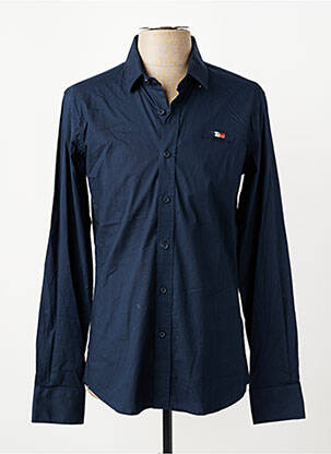 Chemise manches longues poignets boutonnés bleu CAMBERABERO homme