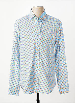 Chemise manches longues imprimé fantaisie bleu CAMBERABERO homme