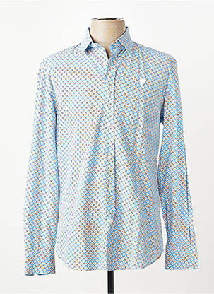 Chemise manches longues imprimé fantaisie bleu CAMBERABERO homme