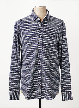 Chemise manches longues poignets boutonnés bleu CAMBERABERO homme