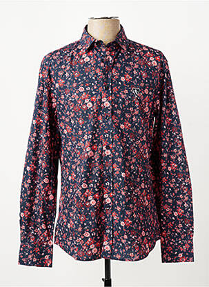 Chemise manches longues imprimé fleurs bleu CAMBERABERO homme