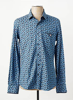 Chemise manches longues poignets boutonnés bleu CAMBERABERO homme