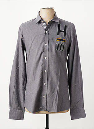 Chemise manches longues poignets boutonnés gris CAMBERABERO homme