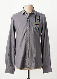 Chemise manches longues poignets boutonnés gris CAMBERABERO homme