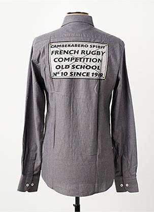 Chemise manches longues poignets boutonnés gris CAMBERABERO homme