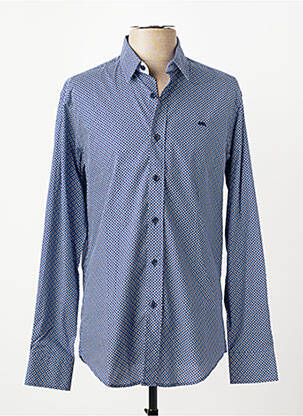 Chemise manches longues imprimé fantaisie bleu CAMBERABERO homme