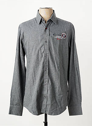 Chemise manches longues coupe droite gris CAMBERABERO homme