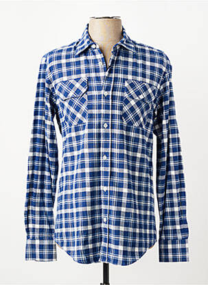 Chemise manches longues poignets boutonnés bleu CAMBERABERO homme