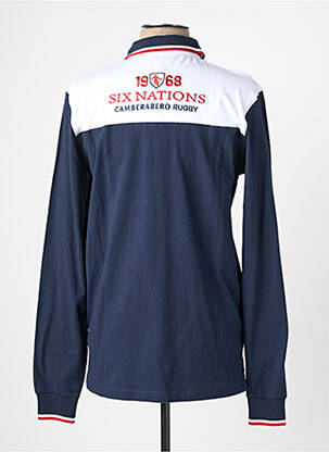 Polo manches longues manches longues bleu CAMBERABERO homme