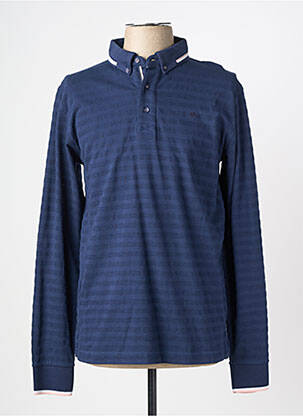 Polo manches longues manches longues bleu CAMBERABERO homme