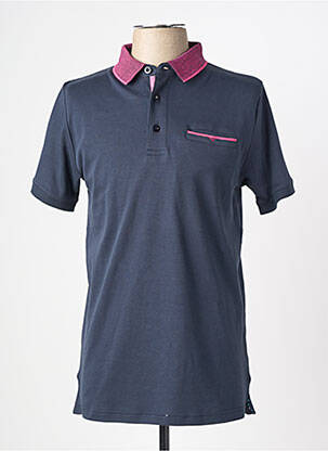 Polo tissage jersey manches courtes bleu CAMBERABERO homme
