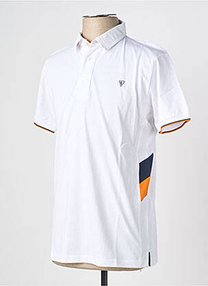 Polo tissage jersey manches courtes blanc CAMBERABERO homme
