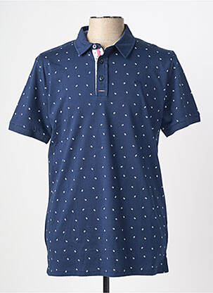 Polo tissage jersey manches courtes bleu CAMBERABERO homme