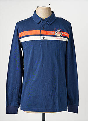Polo manches longues manches longues bleu CAMBERABERO homme