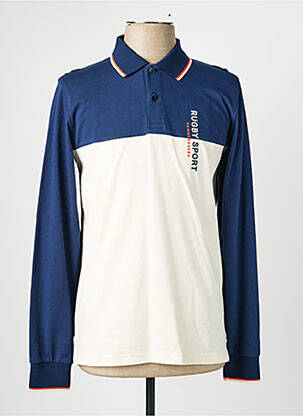 Polo manches longues manches longues bleu CAMBERABERO homme