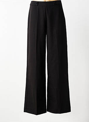 Pantalon large fermeture zip latéral taille haute noir TIFFOSI femme