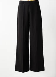 Pantalon large fermeture zip latéral taille haute noir TIFFOSI femme