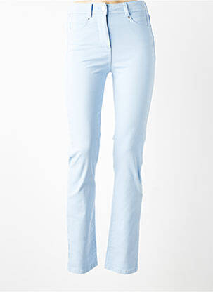 Jeans coupe slim stretch taille haute bleu JULIE GUERLANDE femme
