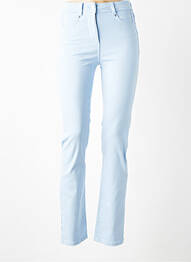 Jeans coupe slim stretch taille haute bleu JULIE GUERLANDE femme