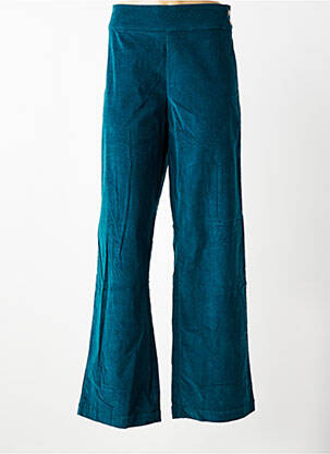 Pantalon large fermeture zip latéral taille haute vert PRINCESSE NOMADE femme