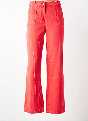 Jeans coupe large stretch taille normale rouge C'EST BEAU LA VIE femme