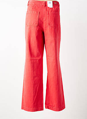 Jeans coupe large stretch taille normale rouge C'EST BEAU LA VIE femme
