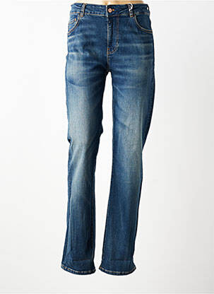 Jeans coupe slim stretch taille haute bleu CUP OF JOE DENIM femme