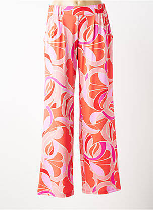 Pantalon large tissage crêpe taille normale orange BETTY BARCLAY femme