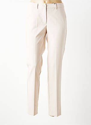 Pantalon chino fermeture zippée sous rabat boutonné taille normale beige BETTY BARCLAY femme