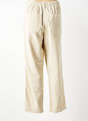 Pantalon droit stretch taille normale beige KANOPE femme