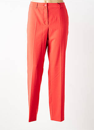 Pantalon chino fermeture zippée sous rabat boutonné taille normale orange BETTY BARCLAY femme