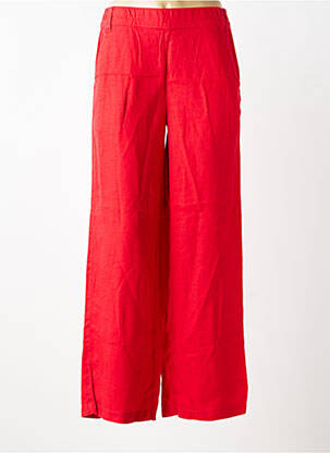 Pantalon large tissage crêpe taille normale rouge STREET ONE femme