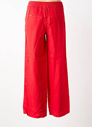 Pantalon large tissage crêpe taille normale rouge STREET ONE femme