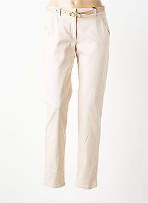 Pantalon chino tissage popeline taille normale beige BETTY BARCLAY femme