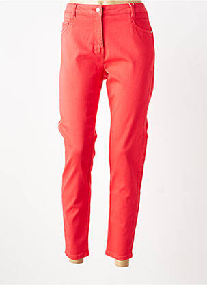 Jeans coupe slim taille normale taille normale rouge C'EST BEAU LA VIE femme