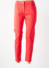 Jeans coupe slim taille normale taille normale rouge C'EST BEAU LA VIE femme
