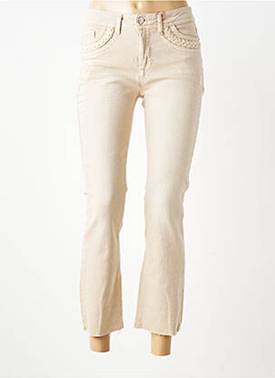Jeans coupe droite stretch taille normale beige STREET ONE femme