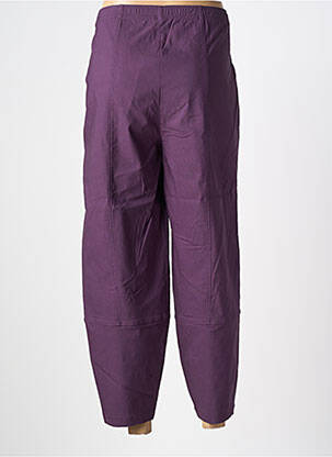 Pantalon 7/8 stretch taille normale violet MALOKA femme