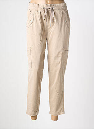 Pantalon 7/8 stretch taille normale beige STREET ONE femme