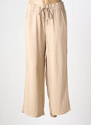 Pantalon large tissage popeline taille normale beige STREET ONE femme