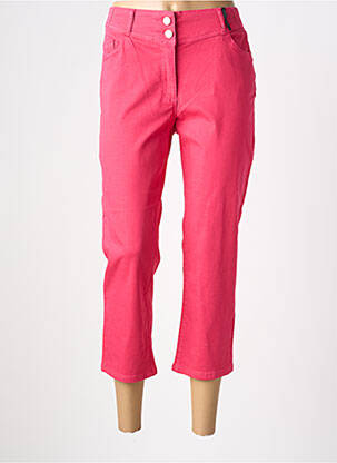 Pantacourt coupe droite taille normale rose JULIE GUERLANDE femme