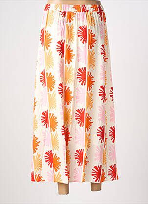 Jupe longue imprimé fantaisie orange COMPAÑIA FANTASTICA femme