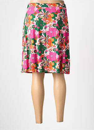 Jupe mi-longue stretch rose PRINCESSE NOMADE femme